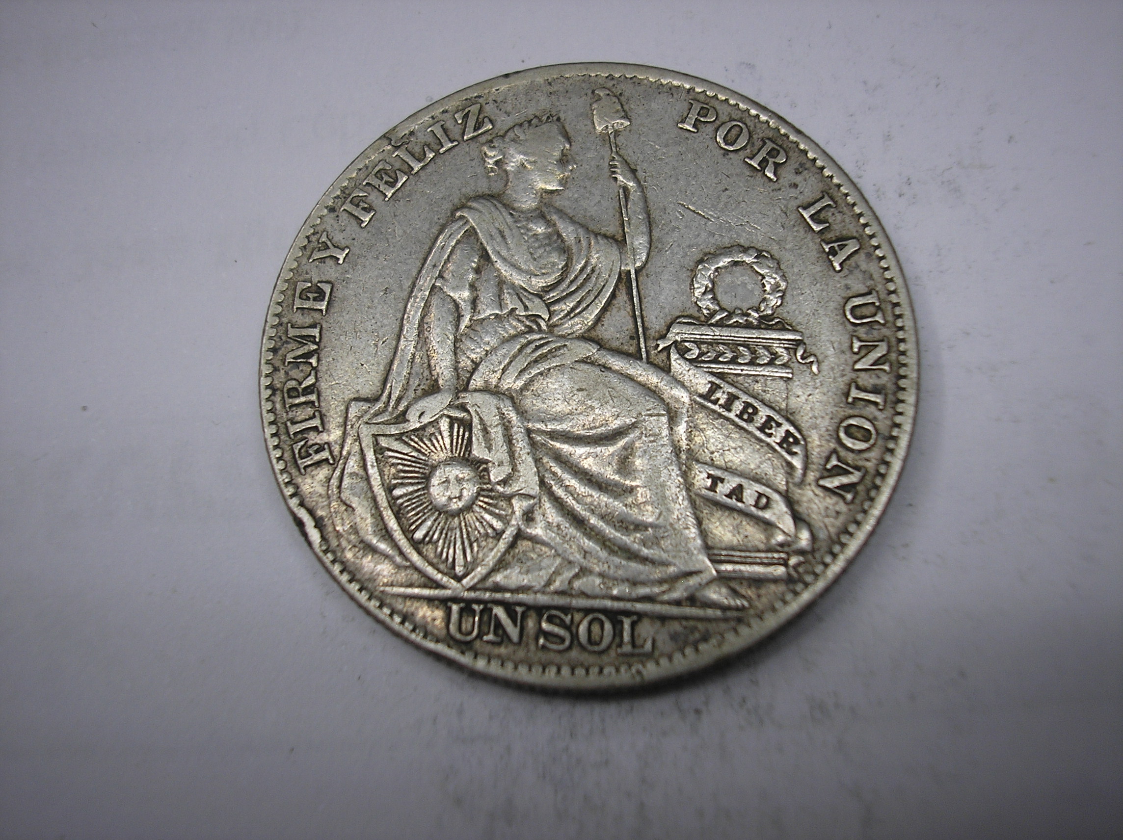 PERU. 1 SOL DE PLATA DE 500MM. DE  1935