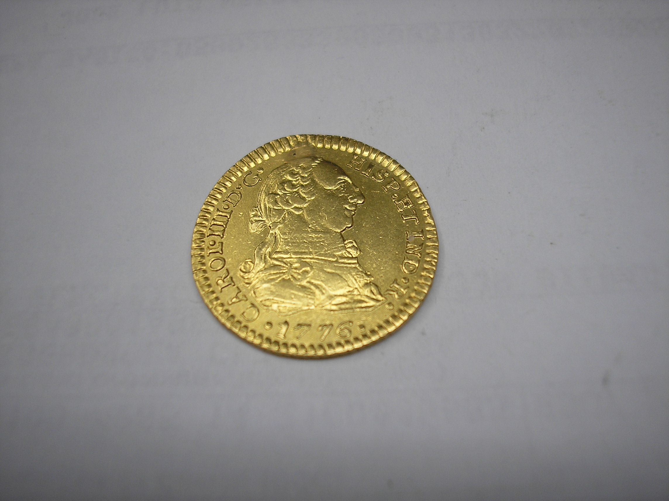 1 ESCUDO DE ORO DE 1776,MADRID.REY CARLOS III.