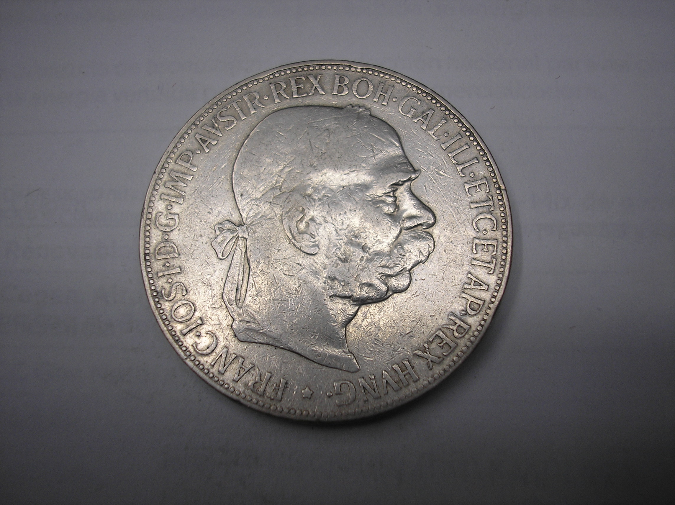 AUSTRIA, 5 CORONAS DE PLATA DE 1900.FRANCISCO JOS� I