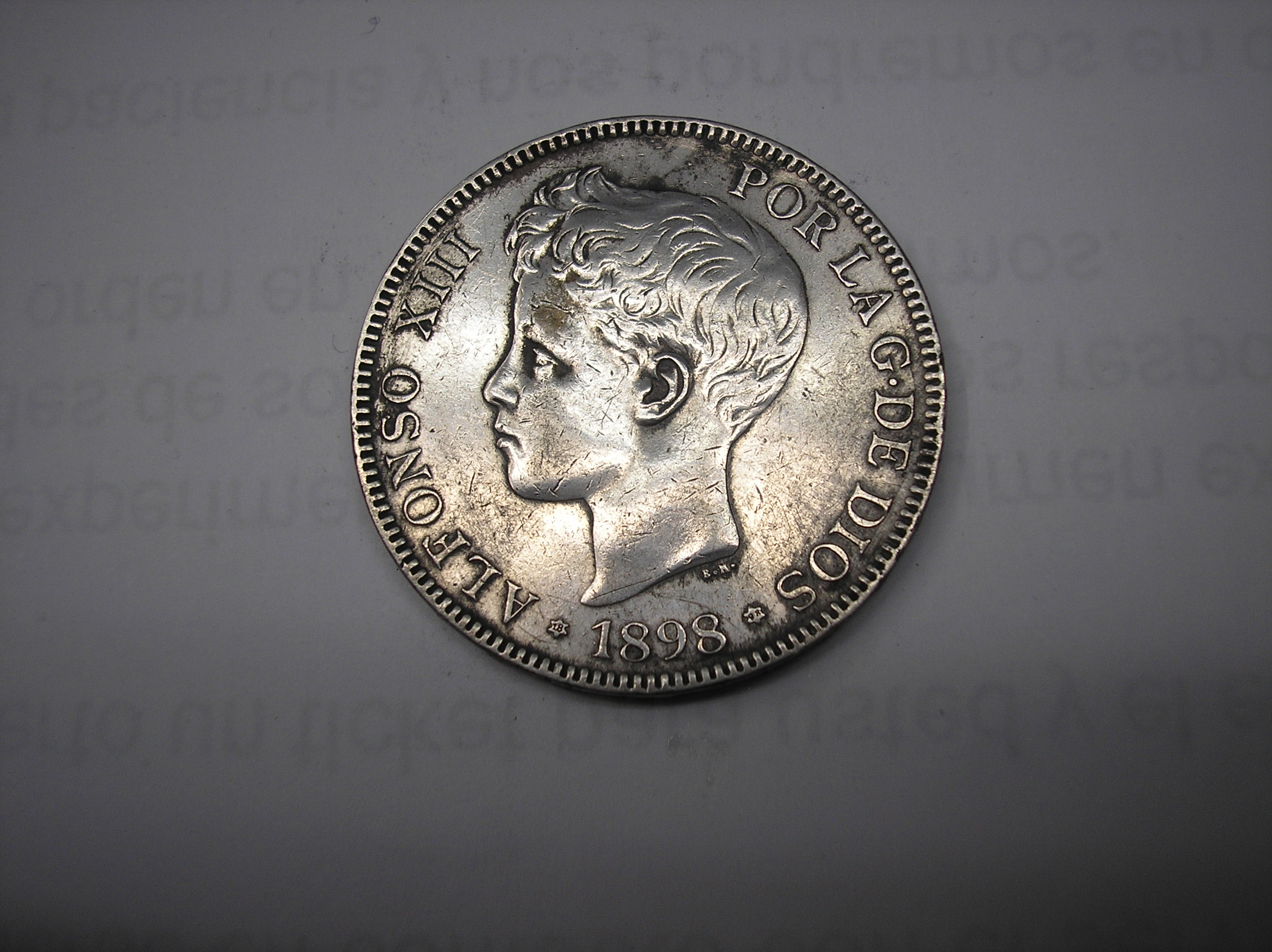5 PESETAS DE PLATA DE 1898. 18-98   ALFONSO XIII