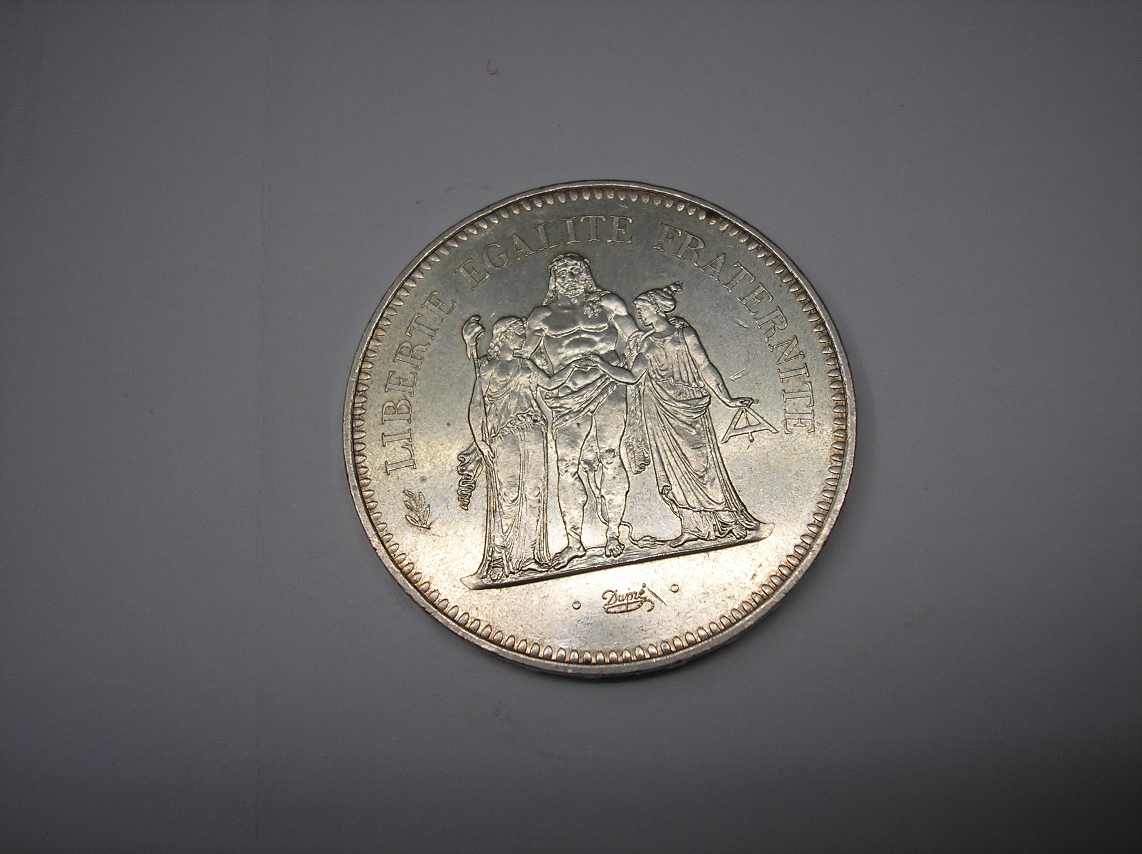 FRANCIA 50 FRANCOS PLATA DEL 1974; 30GR