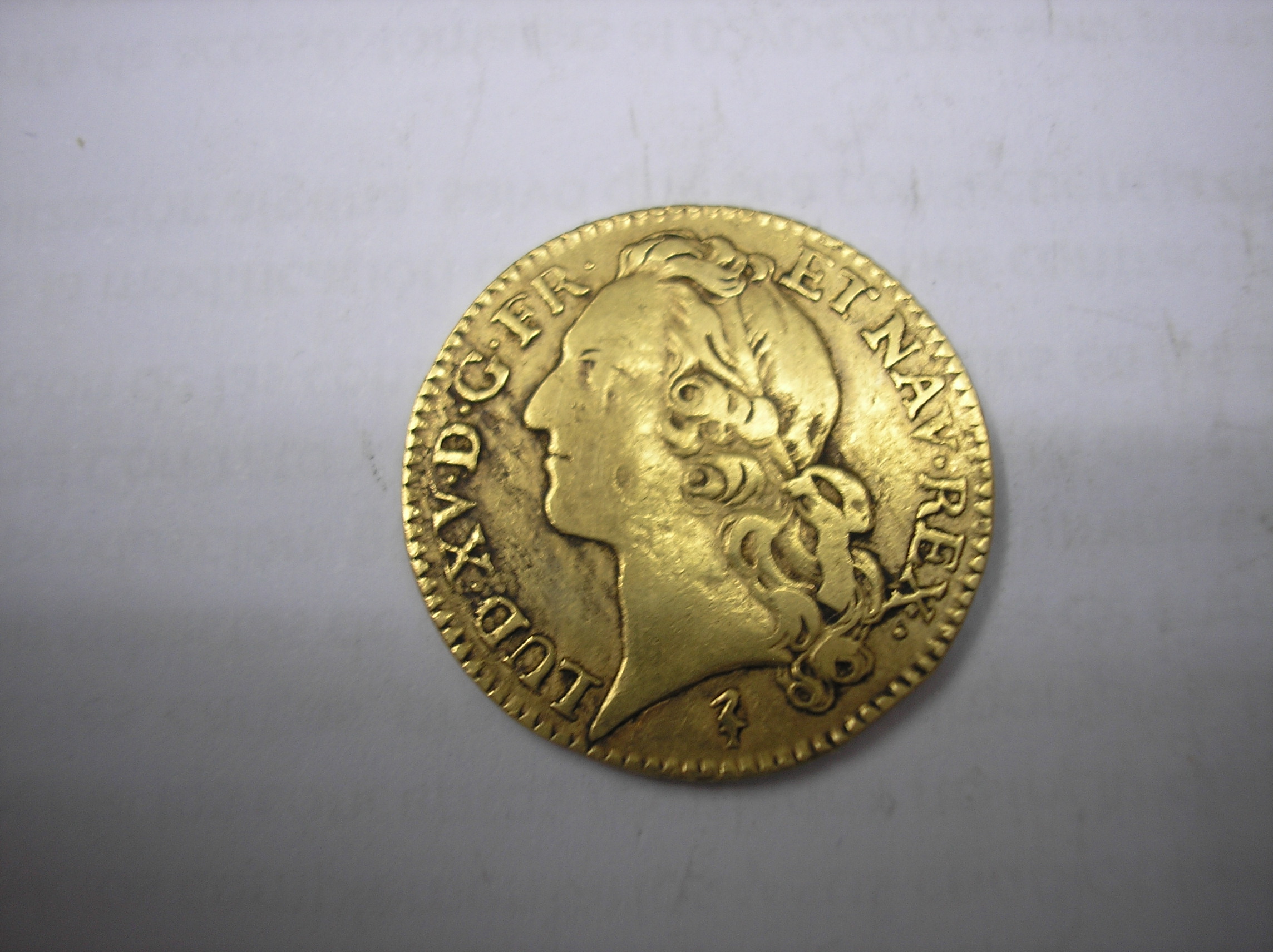 FRANCIA, ORO. 1 LUIS DE ORO DE 1744 W.REY LUIS XV
