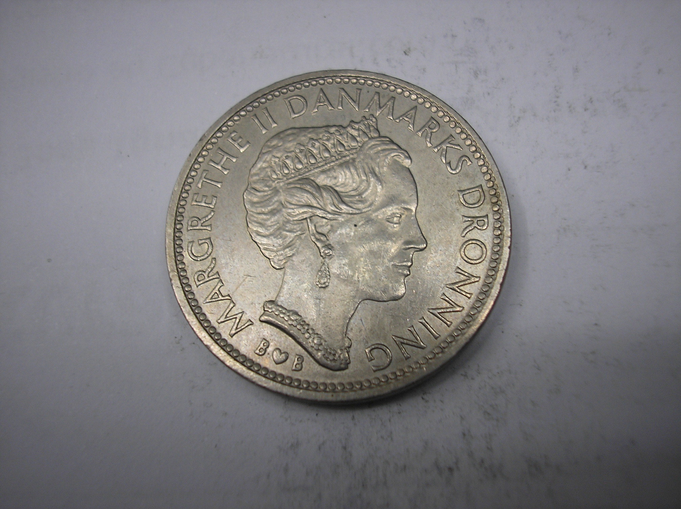 DINAMARCA. 10 CORONAS DE METAL DE 1971.MARGARITA