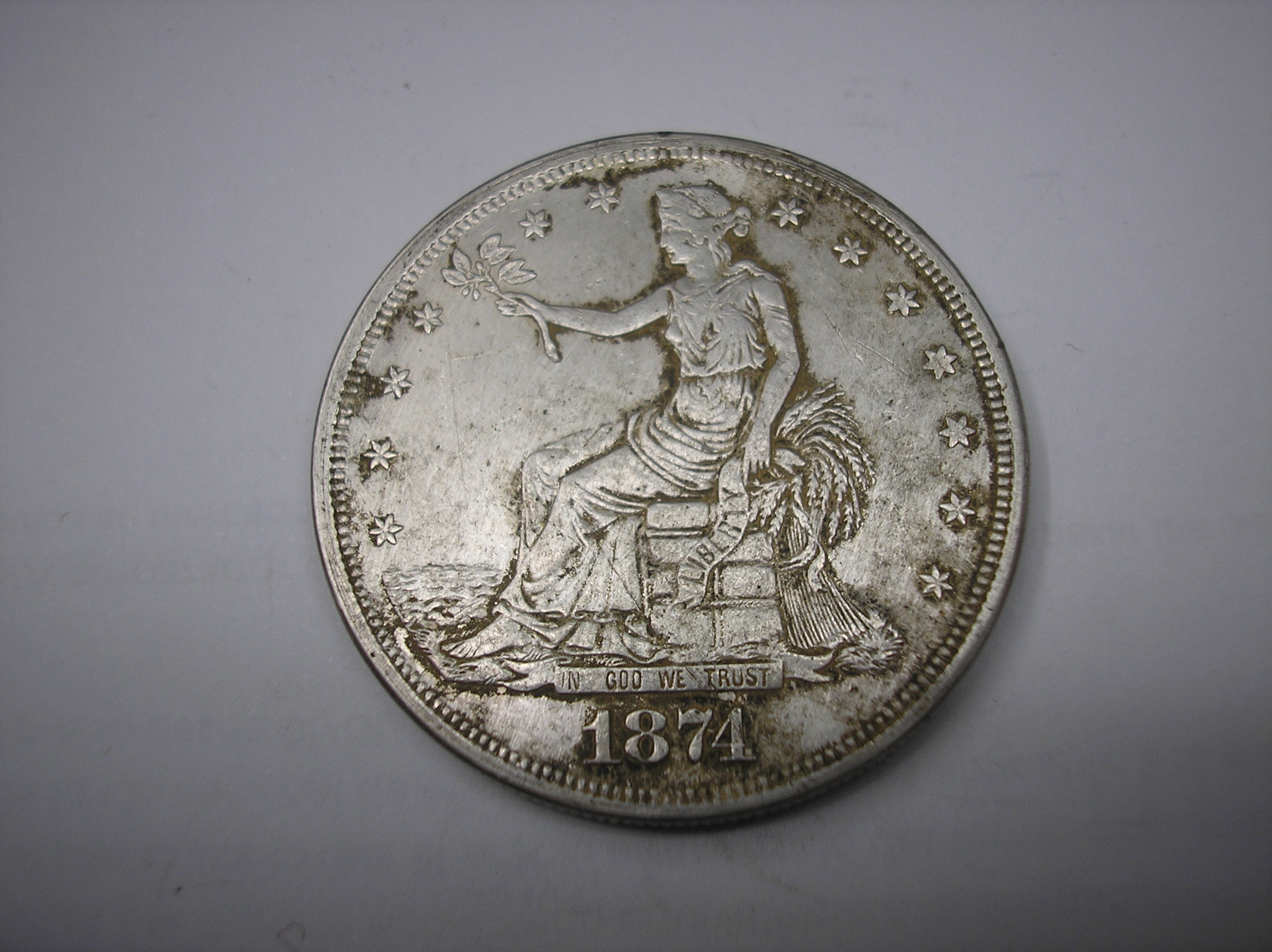 USA. DOLAR DE PLATA DE 1874 CC MODELO TRADE 