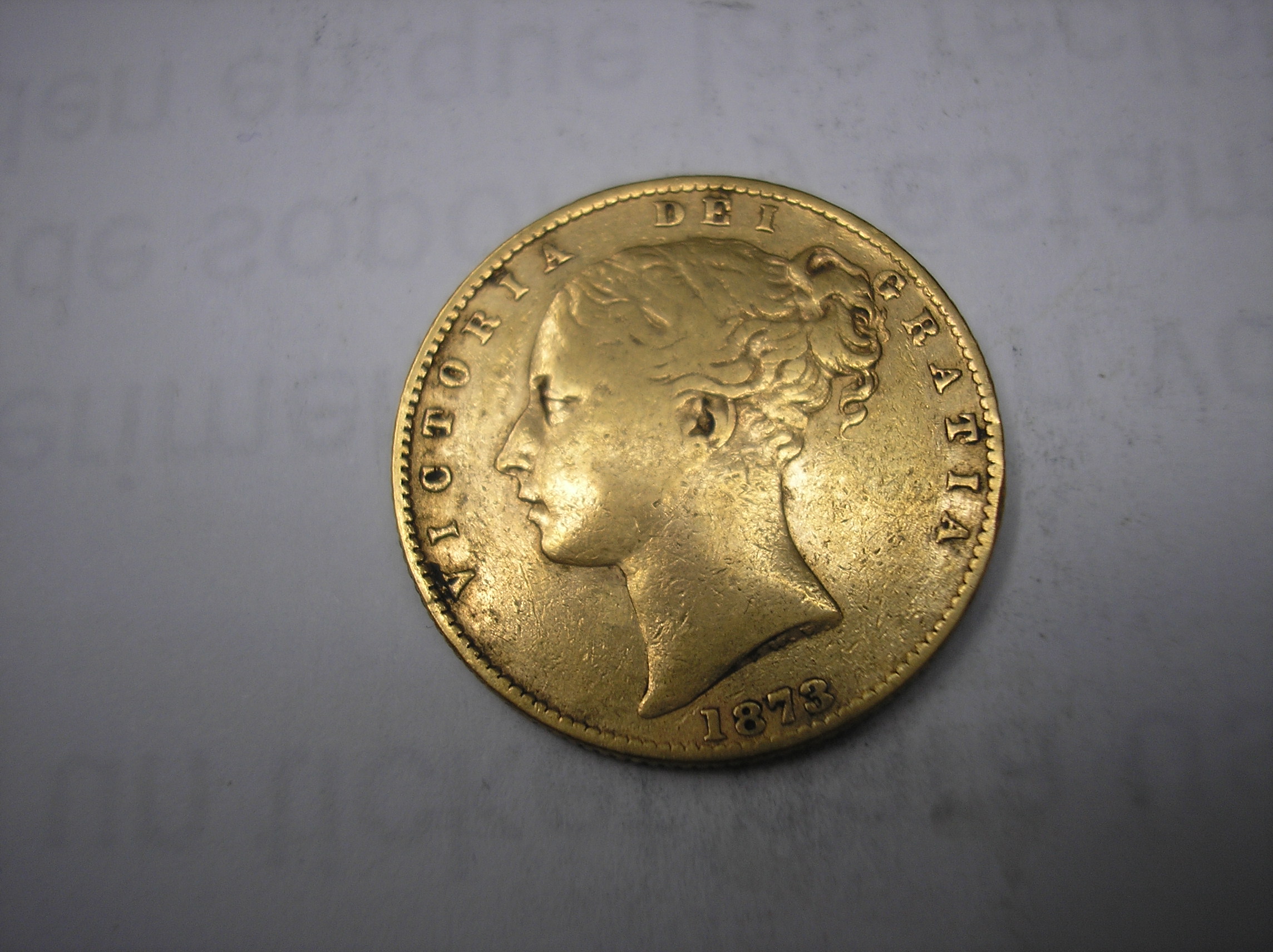 1 Libra de oro de 1873.SIDNEY, AUSTRALIA.REINA VICTORIA