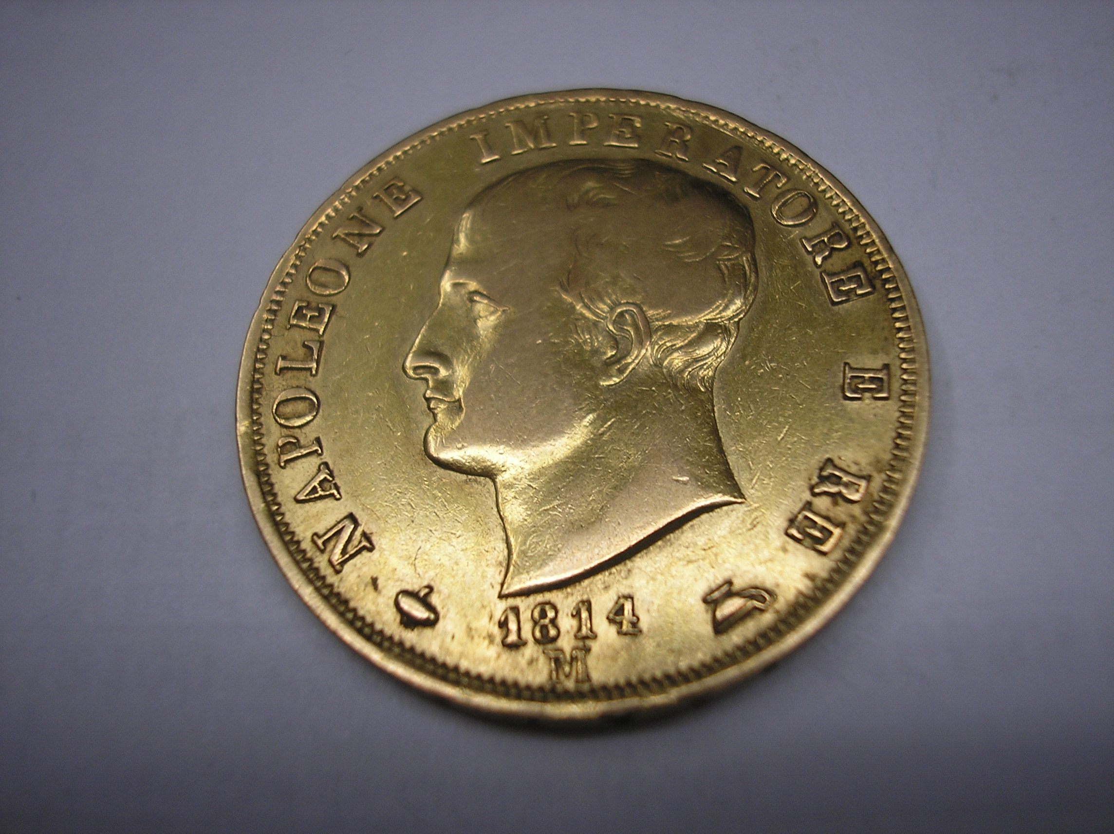 ITALIA .20 LIRAS DE ORO DE 1814 M.NAPOLEÓN BONAPARTE