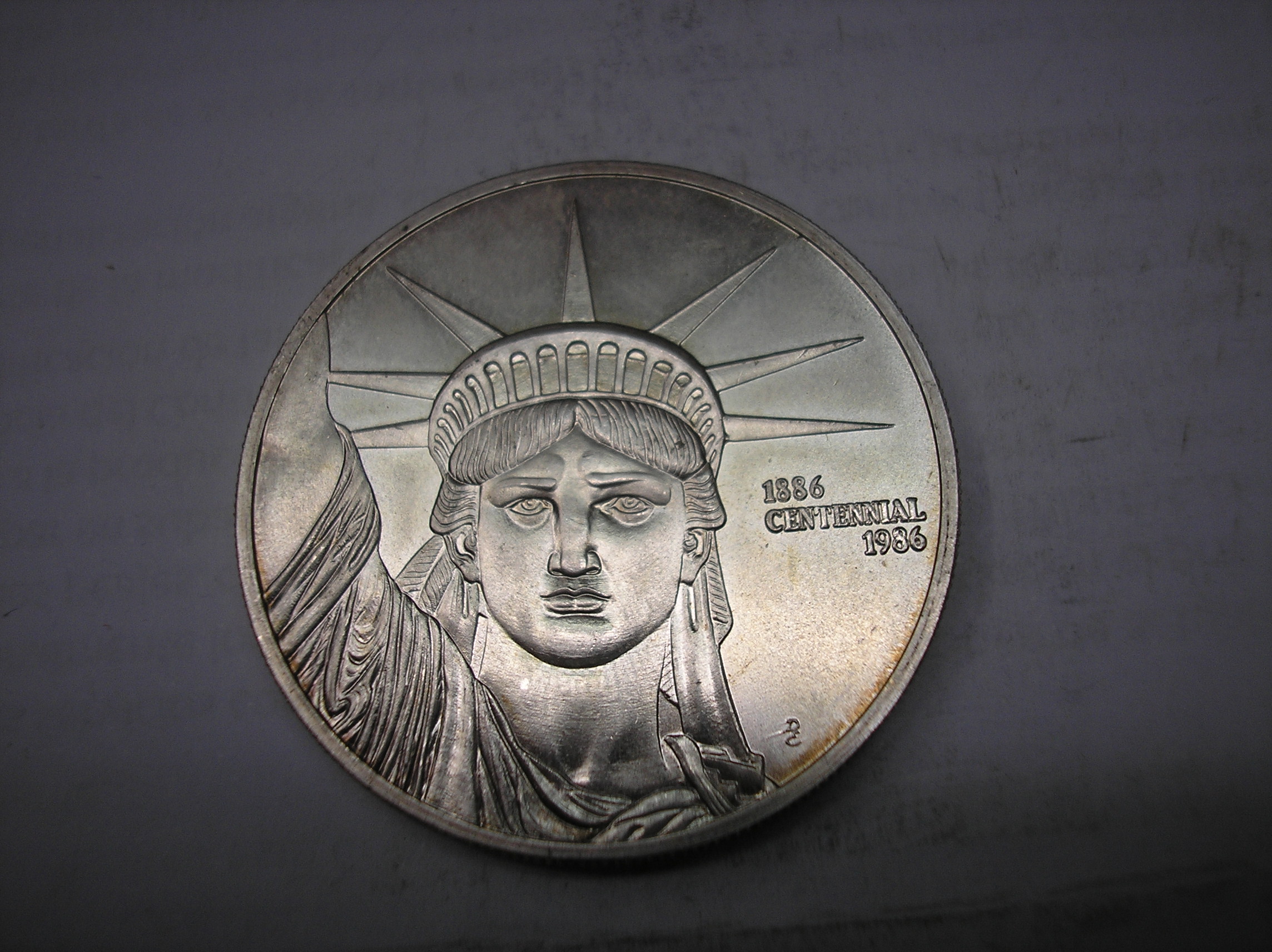 ONZA DE PLATA DE USA. 1986. ESTATUA DE LA LIBERTAD