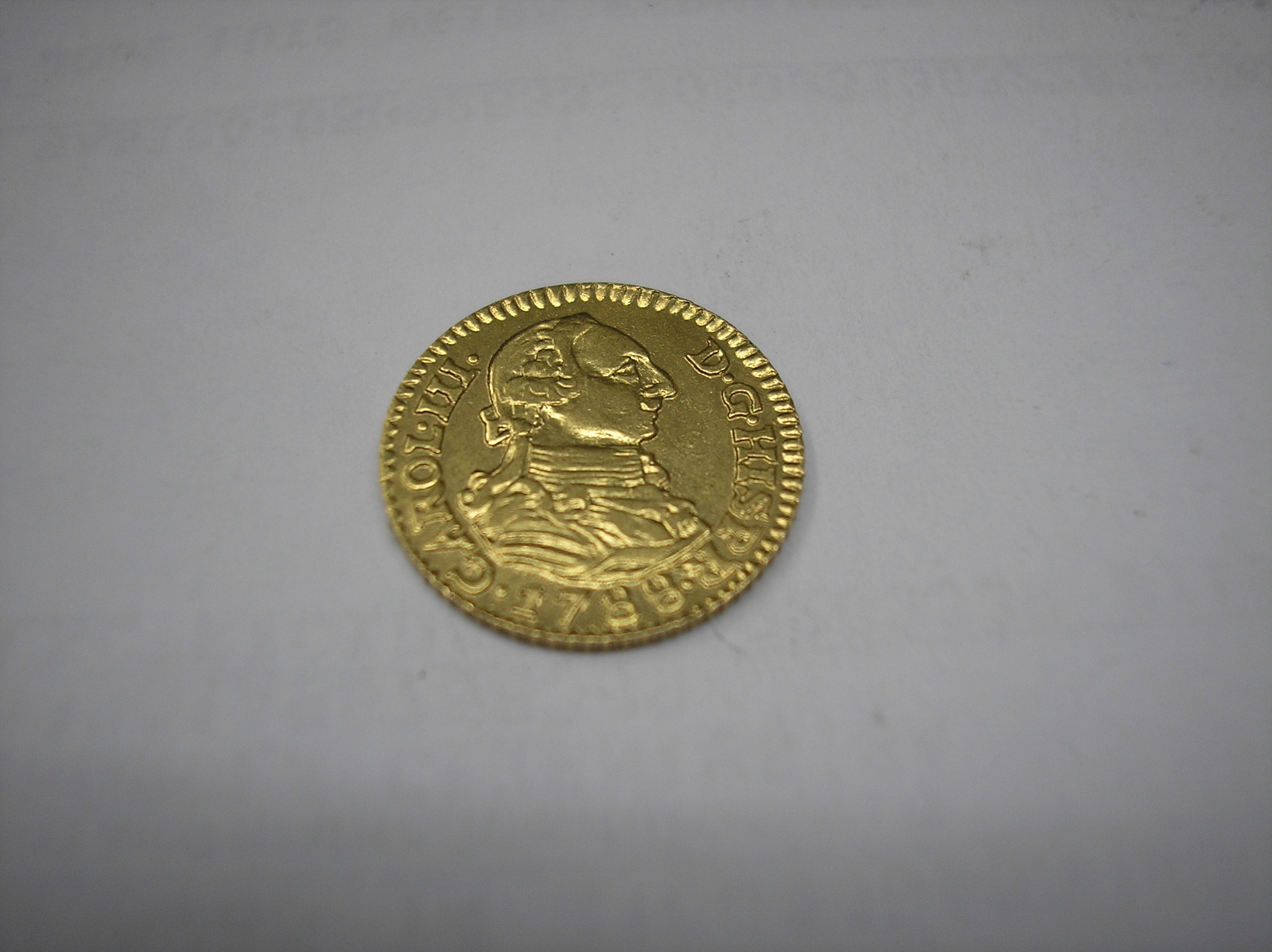 1/2 ESCUDO =1 DURILLO DE ORO DE 1788.REY CARLOS III