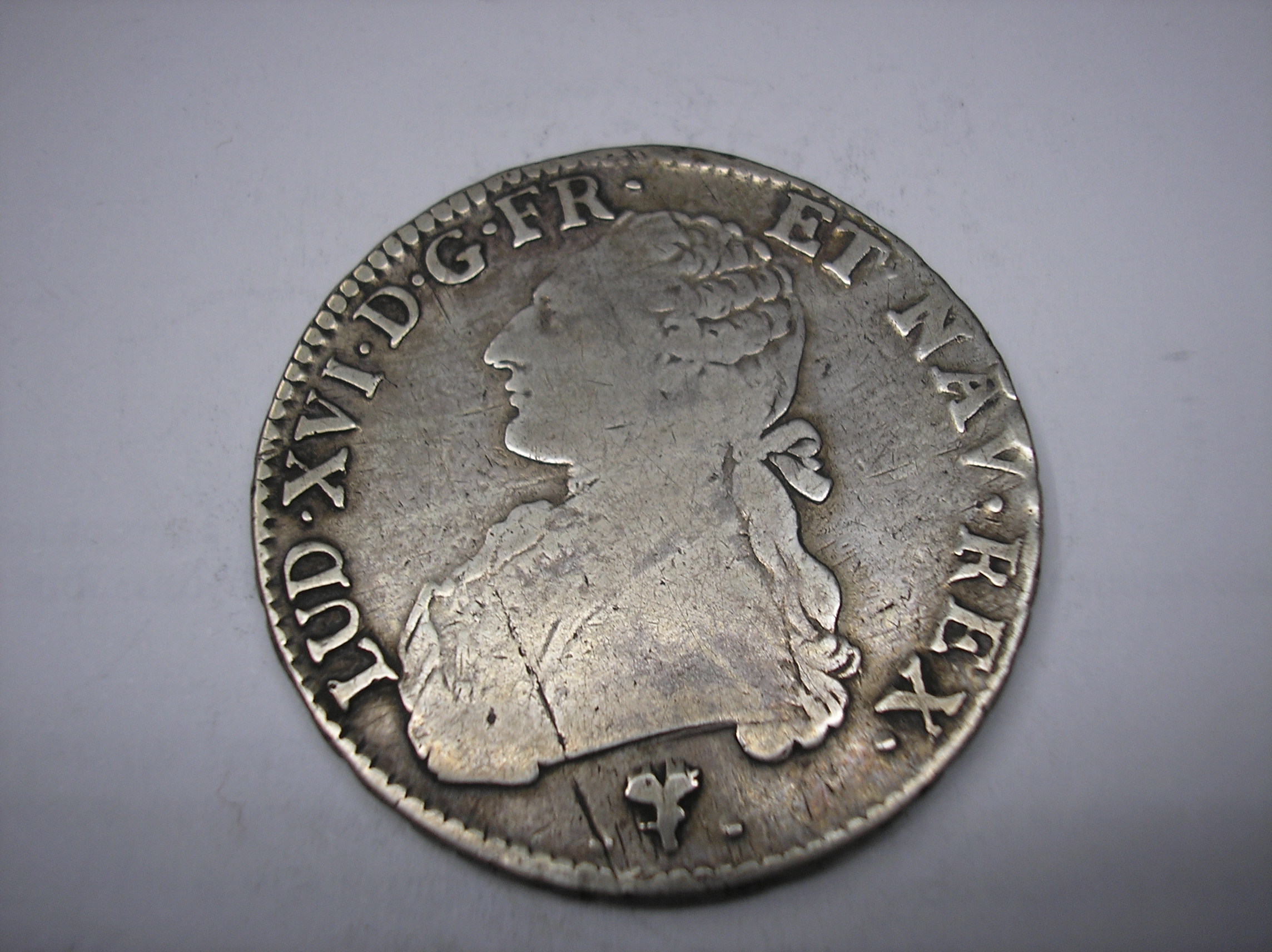 FRANCIA, 1 ECU DE PLATA DE 1783 BAYONA.REY LUIS XVI