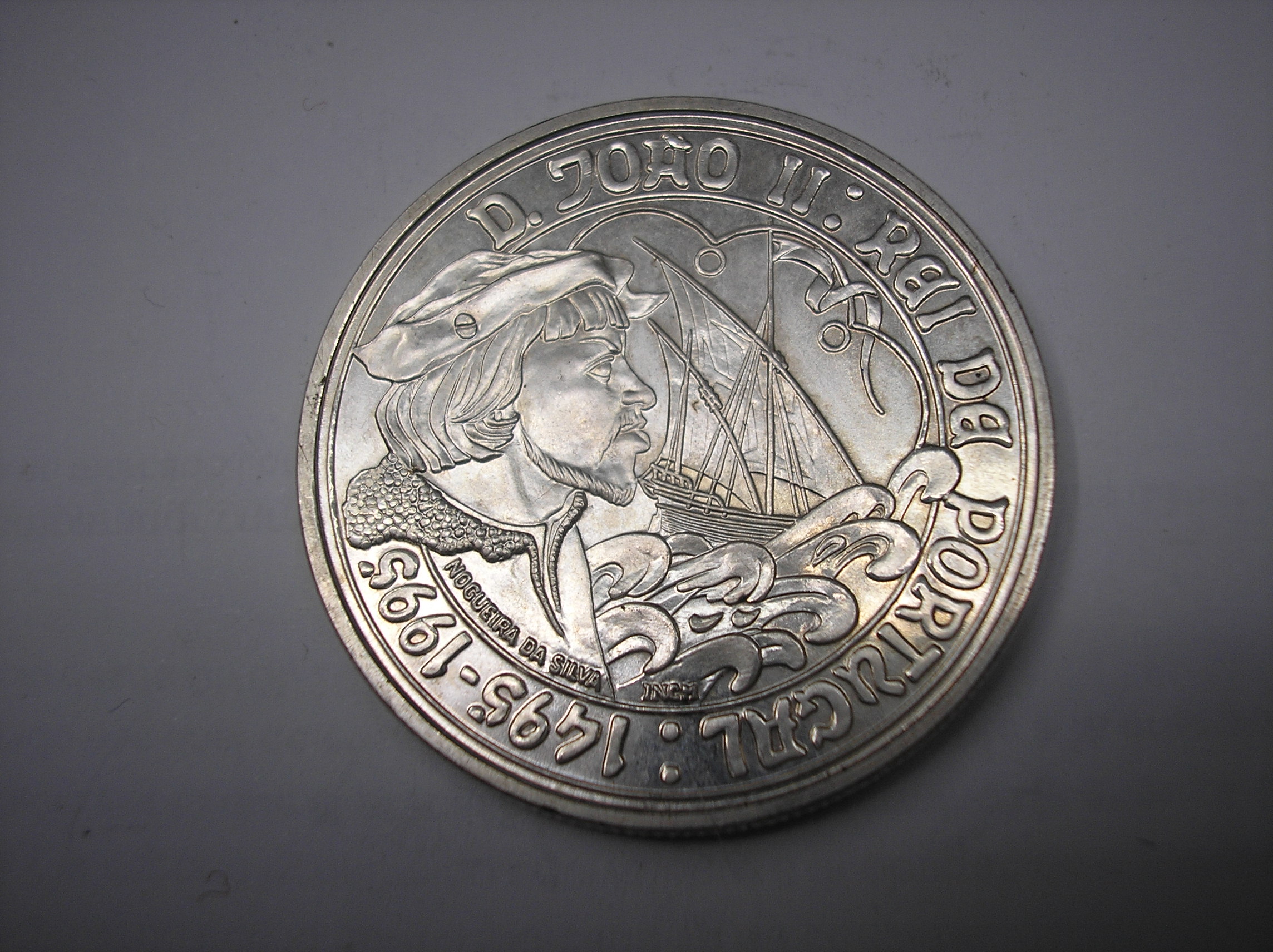 PORTUGAL. 1000 ESCUDOS DE PLATA DE 1995. JUAN III