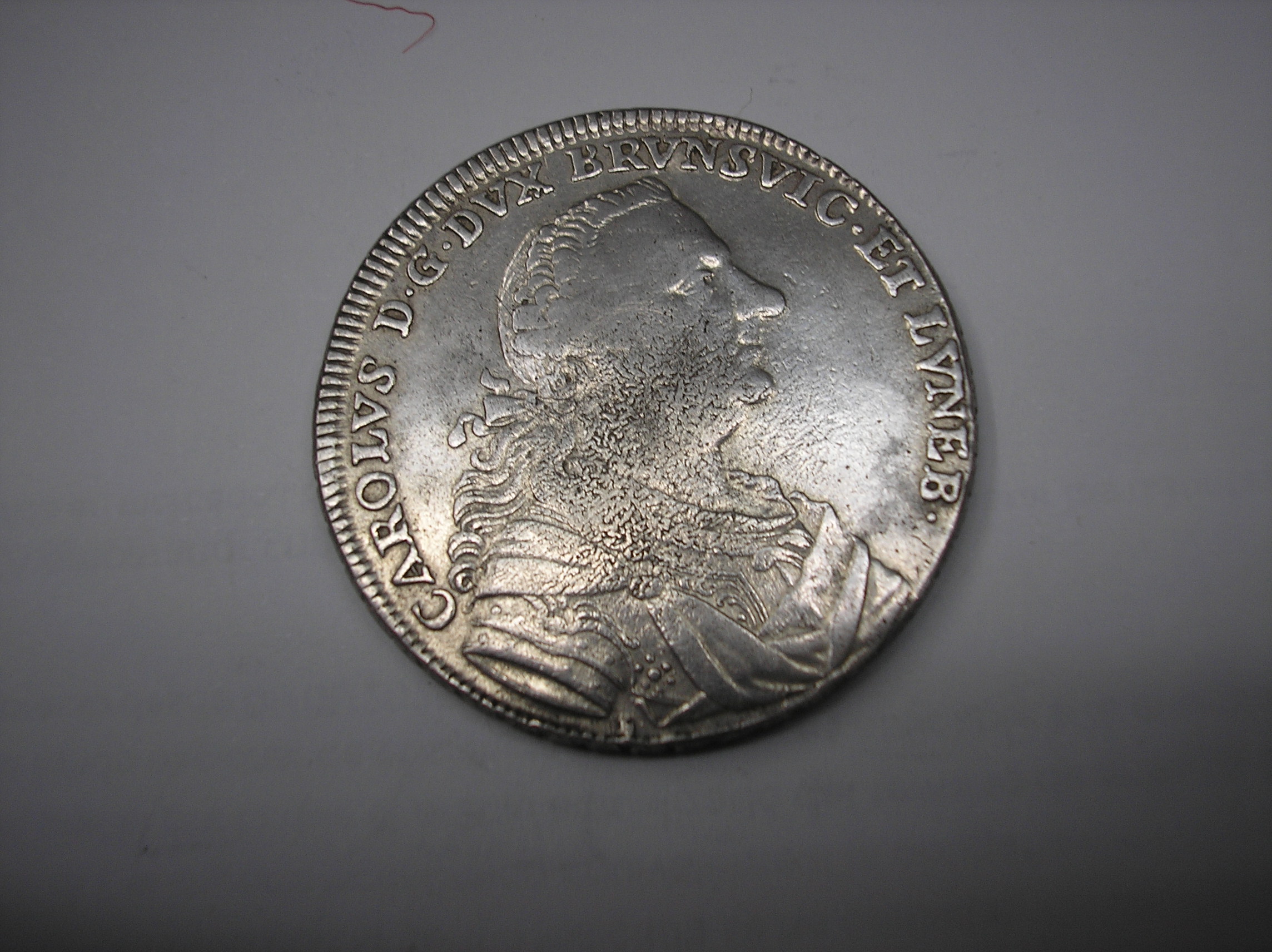 ALEMANIA, 1 THALER DE PLATA DE 1765.CARLOS VS DG DUX