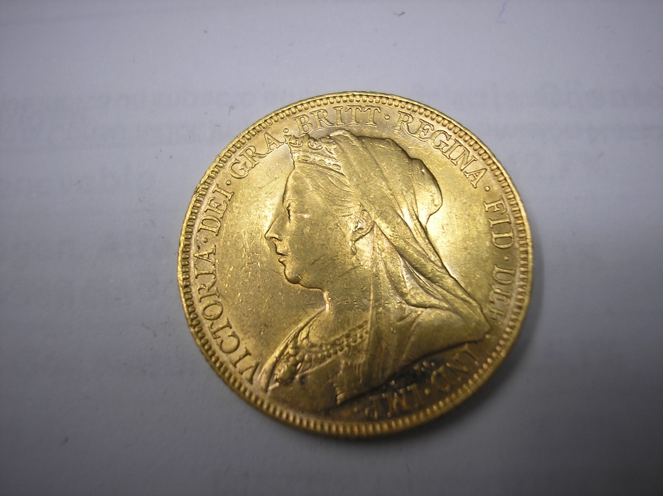 INGLATERRA, 1 LIBRA DE ORO DE 1899