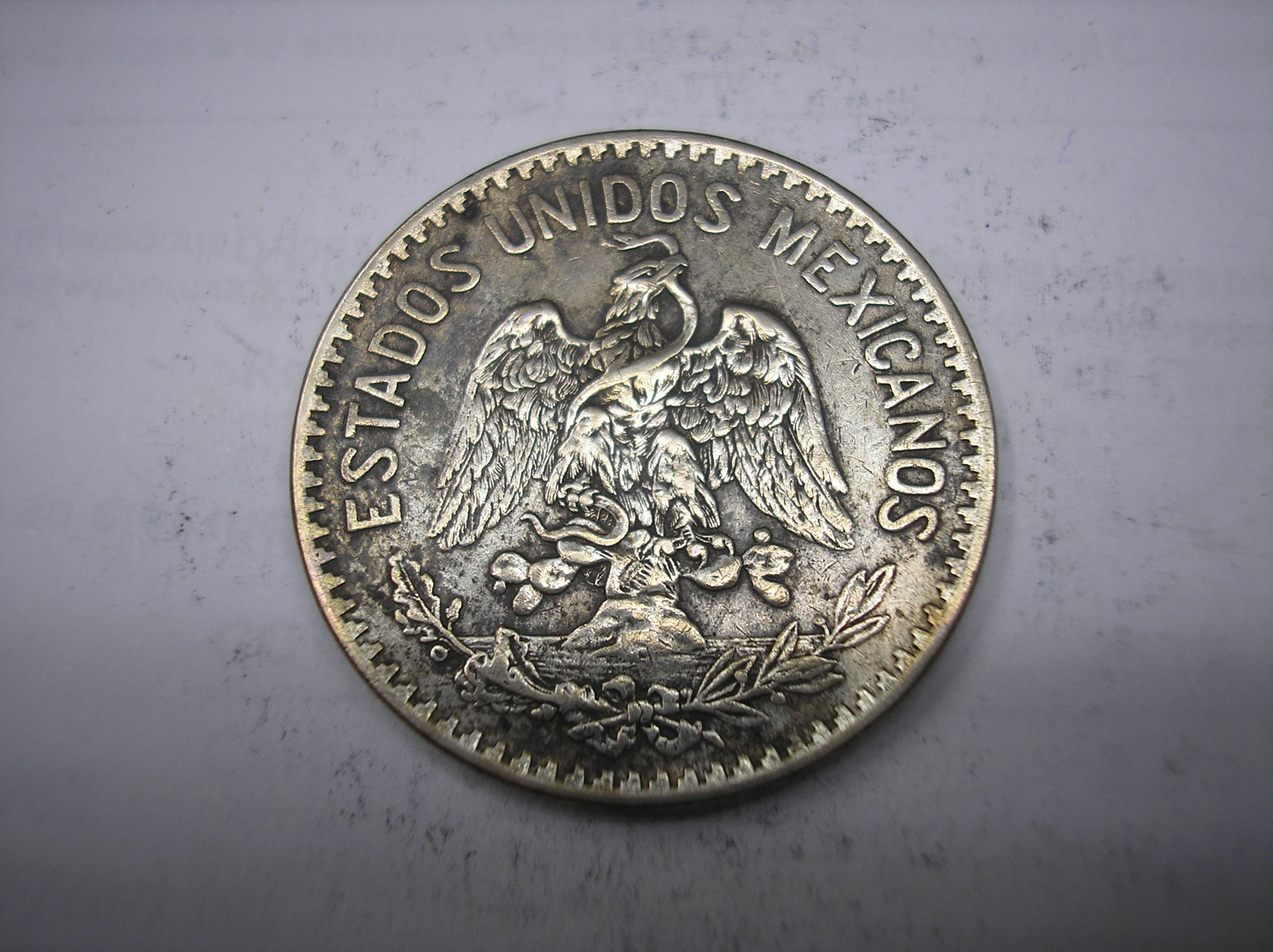 MÉXICO, 50 CENTAVOS DE PLATA DE 1907
