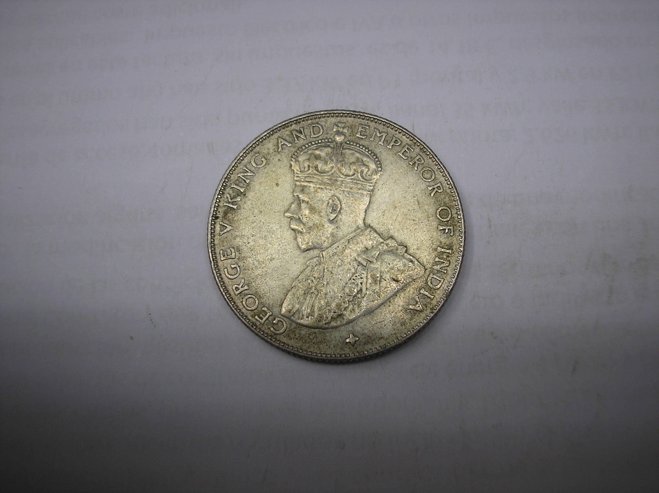 STRAITS STTLEMENTS.50 CTS. DE PLATA DE 1920.JORGE V