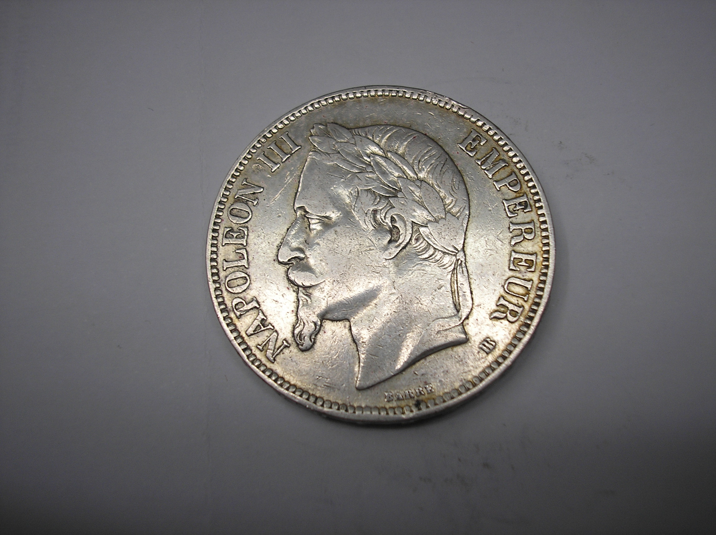 FRANCIA 5 FRANCOS PLATA 1869 BB NAPOLEON III