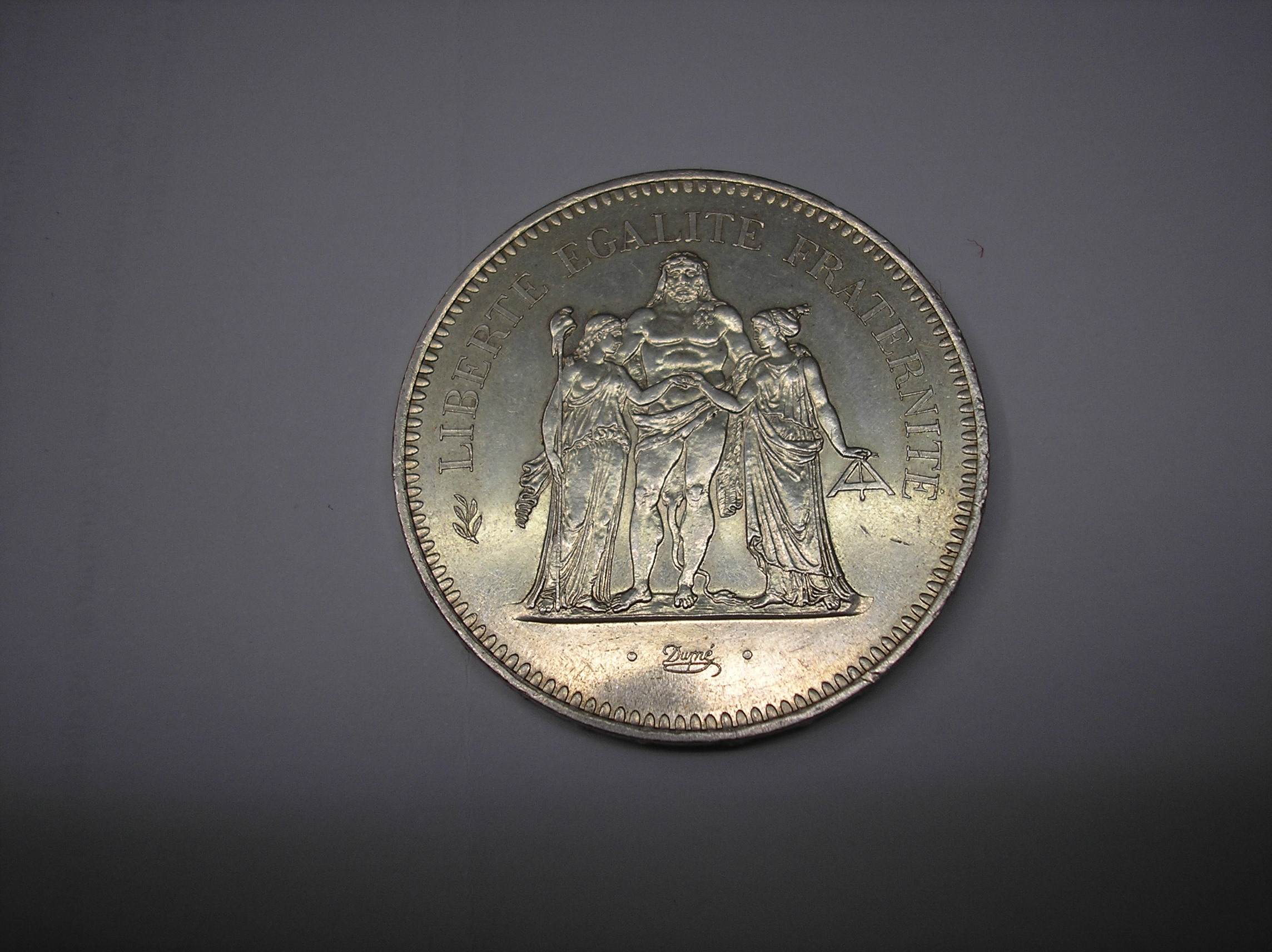 FRANCIA 50 FRANCOS PLATA DEL 1977; 30 GR