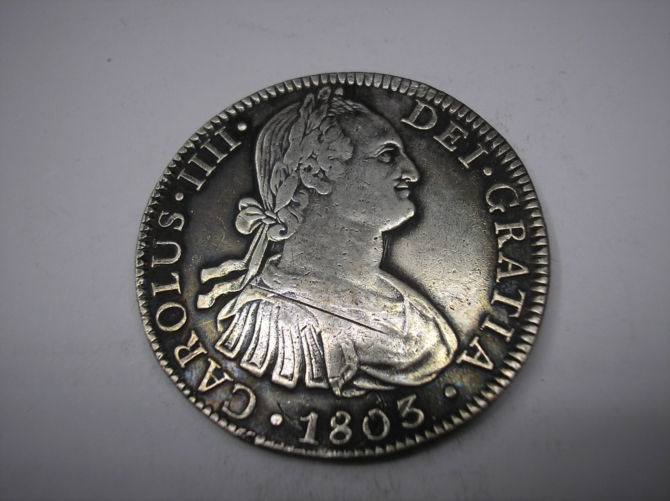 8 REALES DE PLATA DE 1803 FT.MÉXICO.REY CARLOS IV 