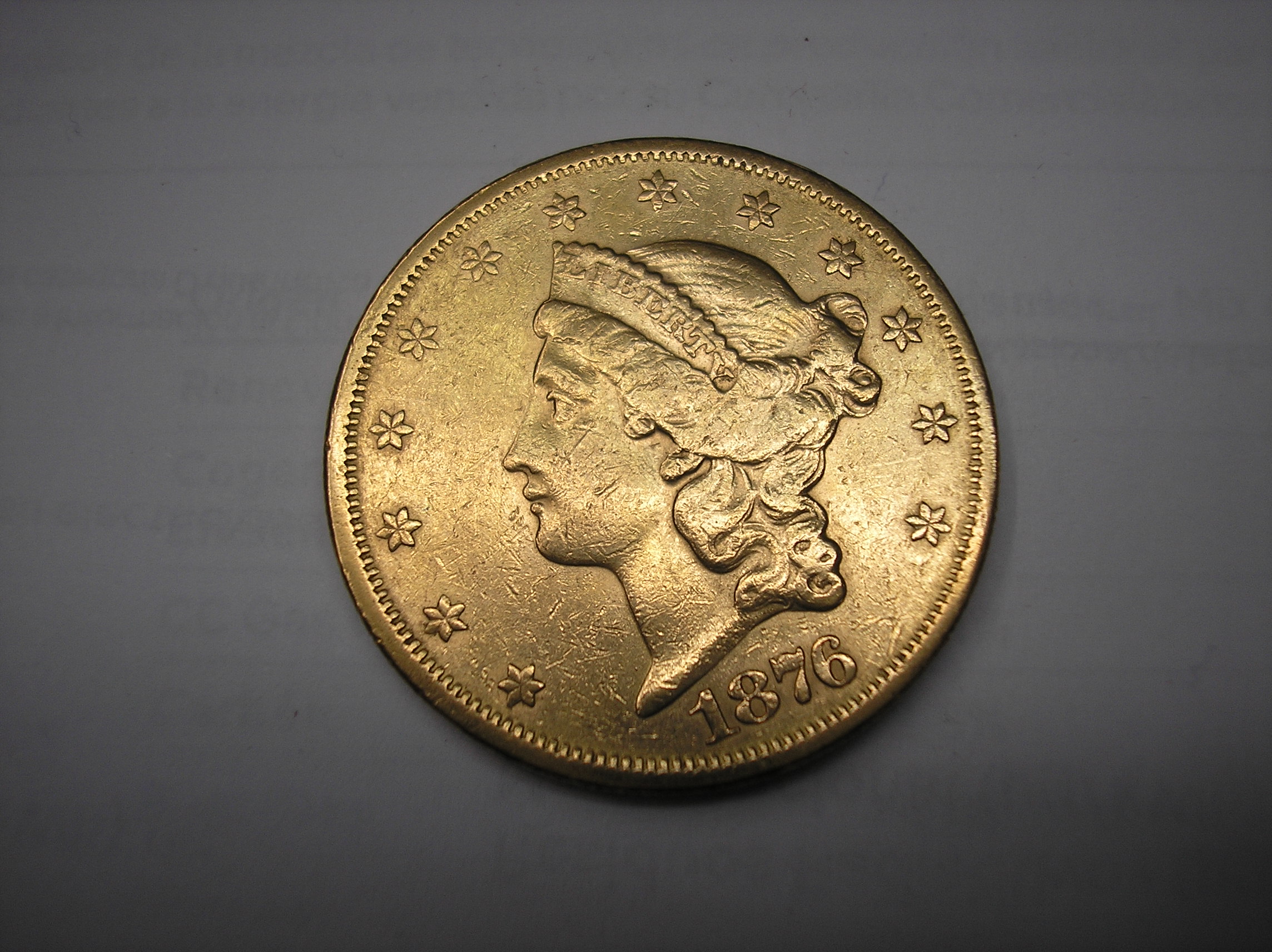 USA. 20 DOLARES DE ORO DE 1876. CORONET