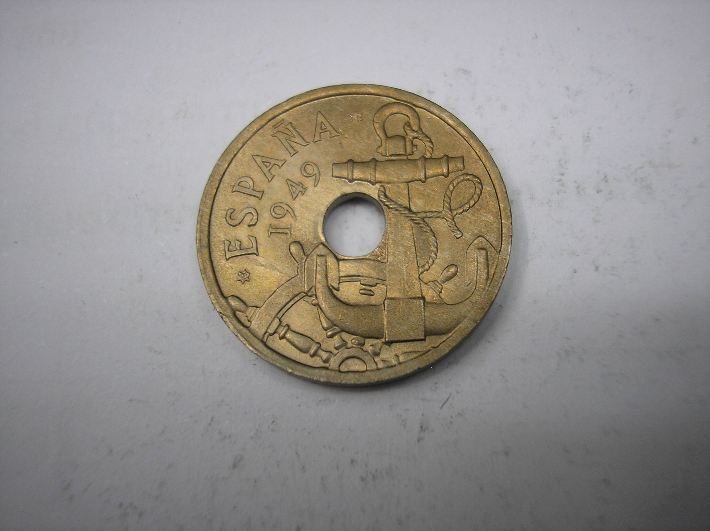 ESPAÑA. 50 CENTIMOS 1949.19-51.FLECHAS INVERTIDAS