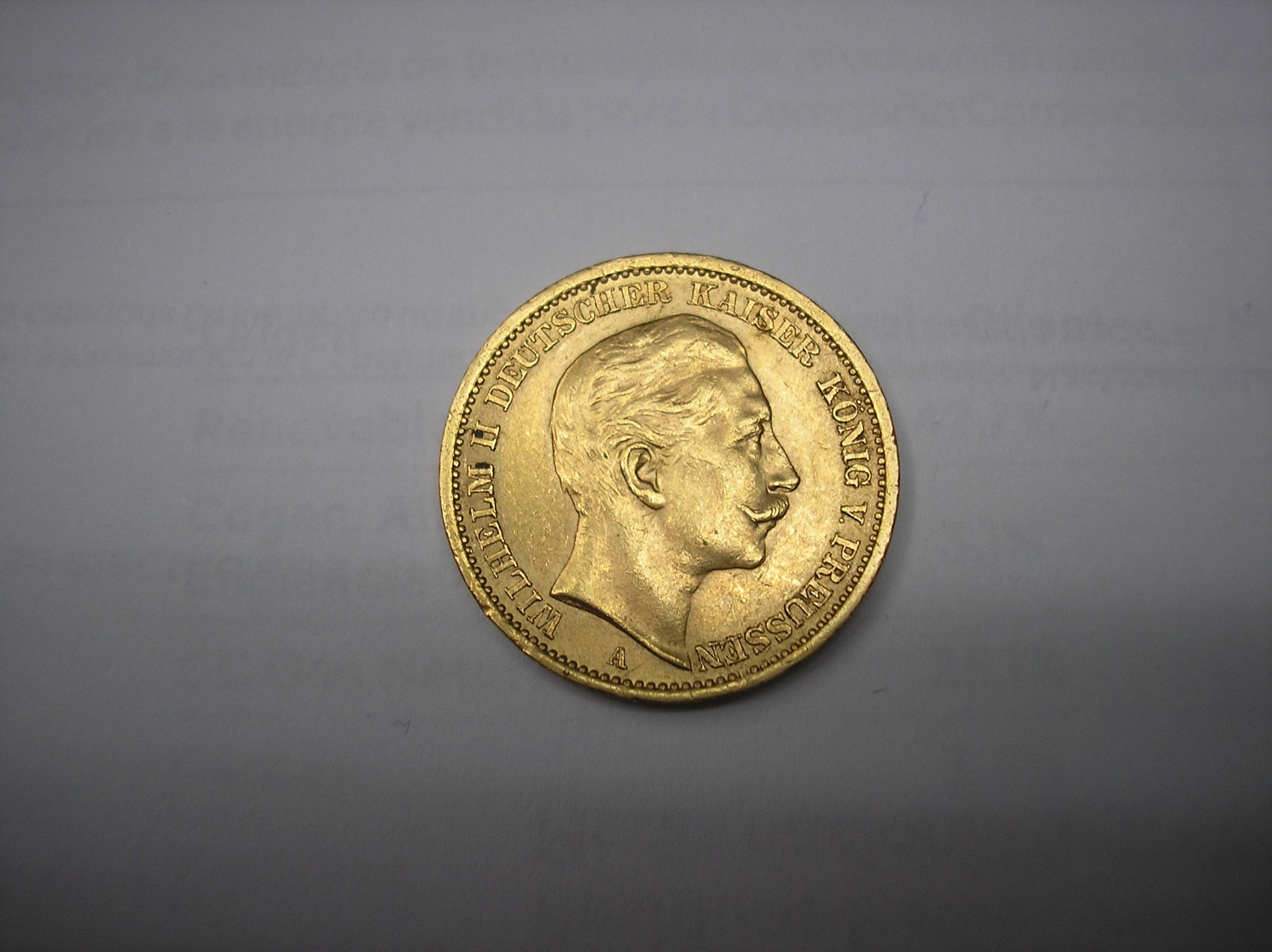 Alemania 20 Marcos de oro 1907