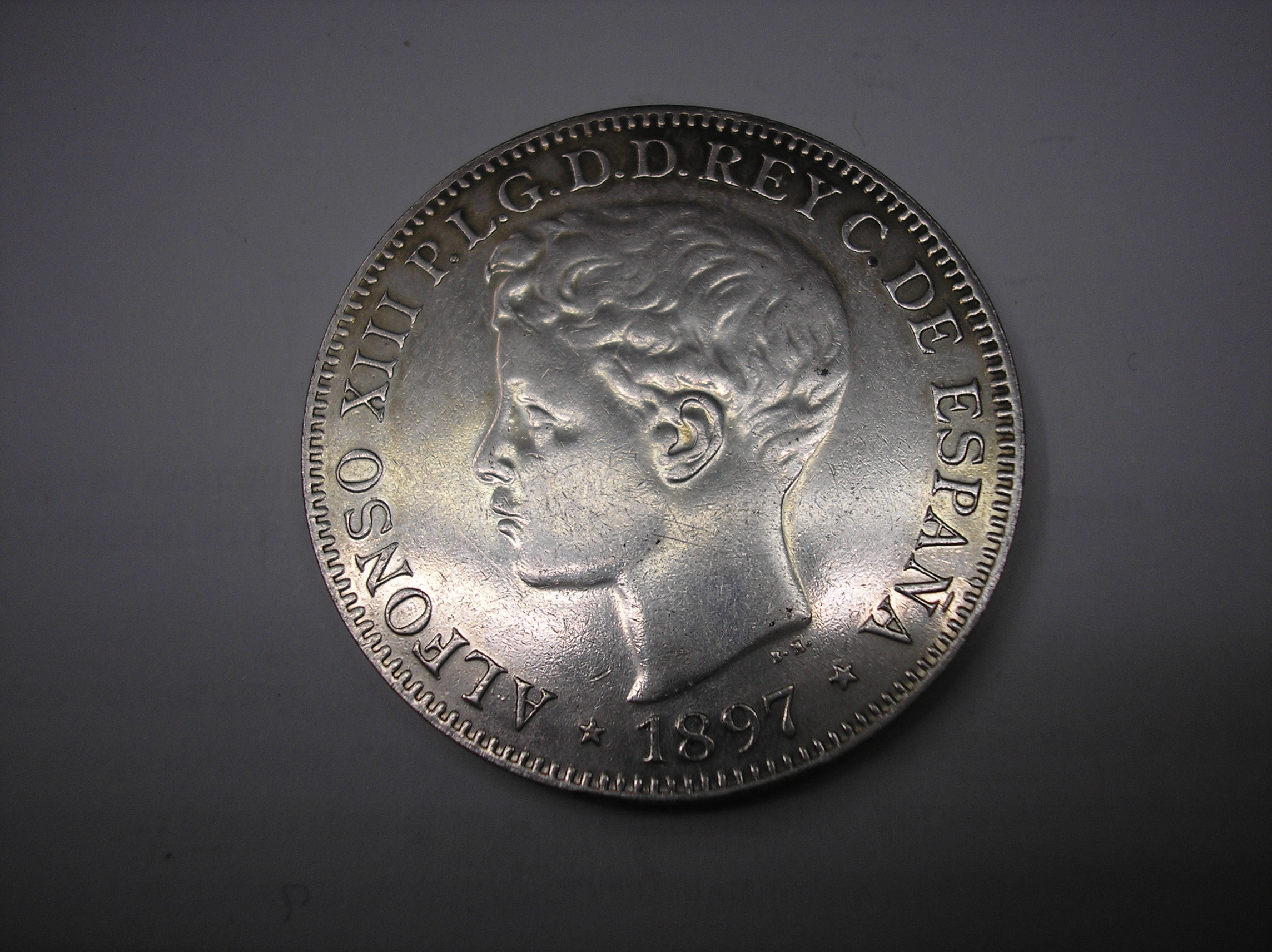 FILIPINAS. 1 PESO , COPIA  DE 1897. REY ALFONSO XIII