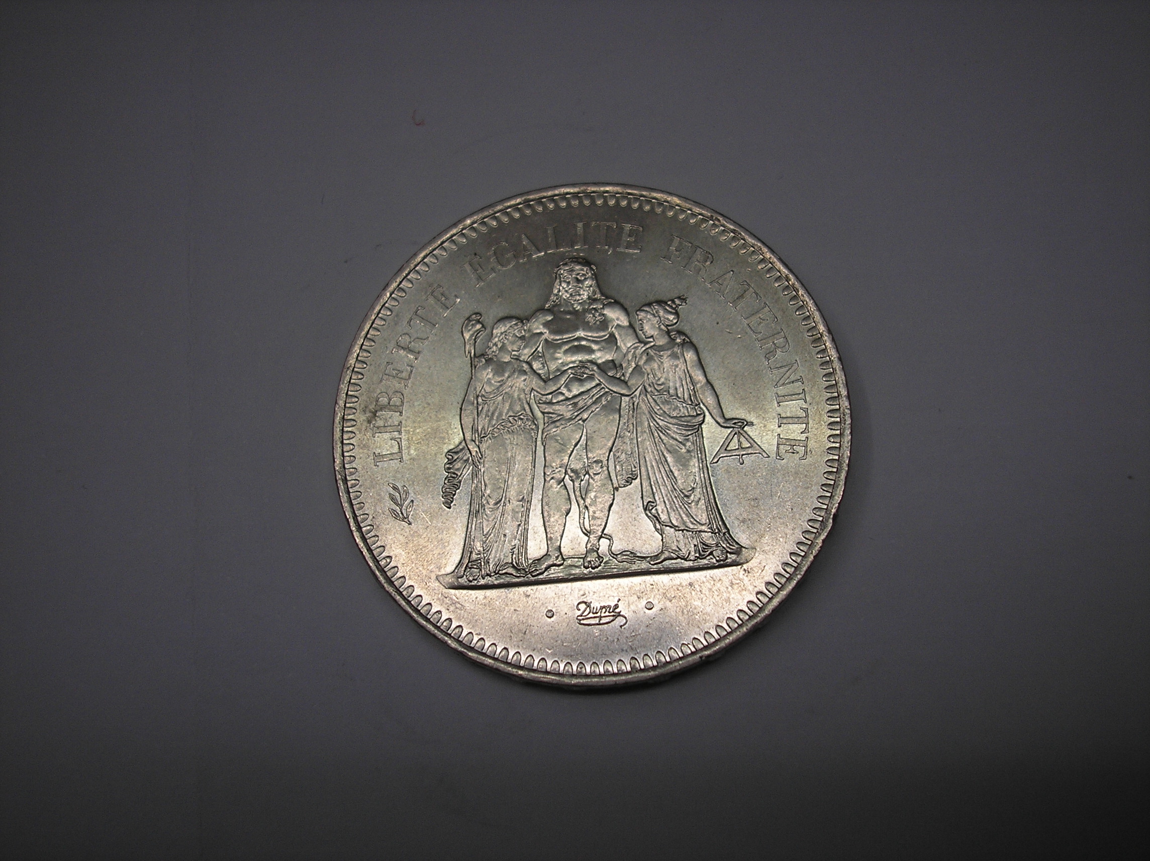 FRANCIA 50 FRANCOS PLATA DEL 1977; 30GR