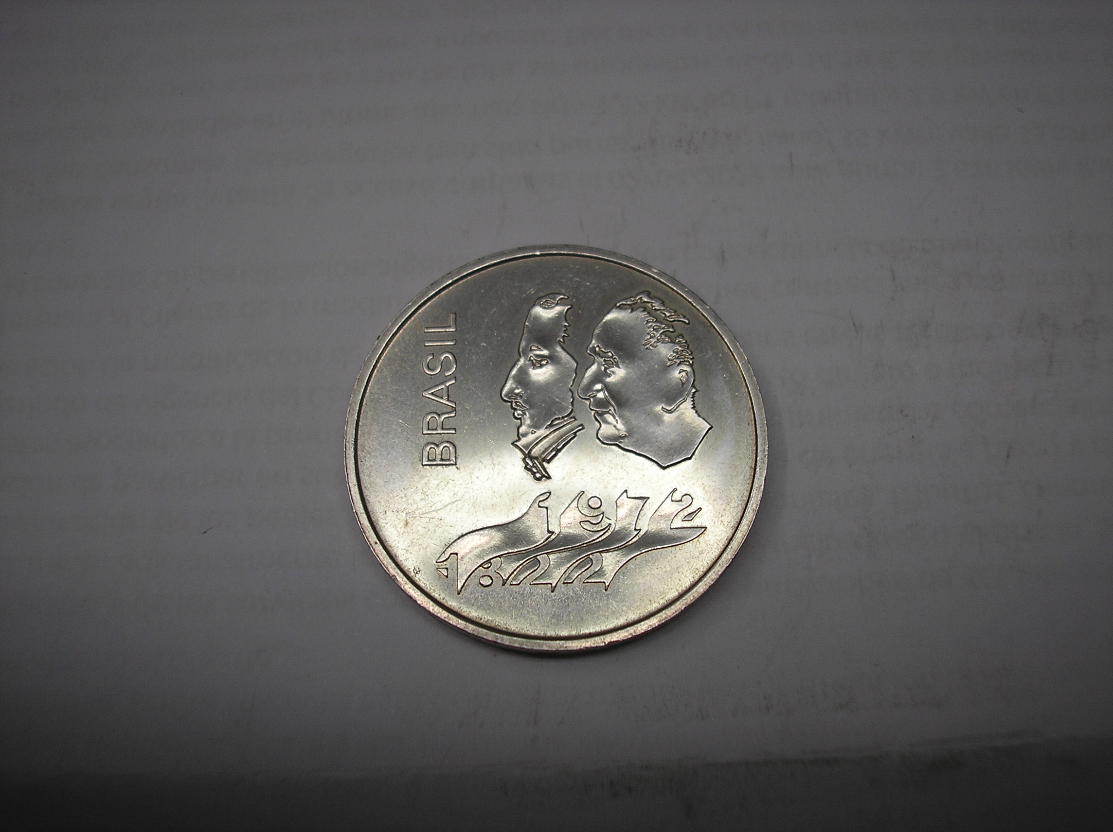 BRASIL, 20 CRUCEIROS DE PLATA DE 1972.PRUEBA