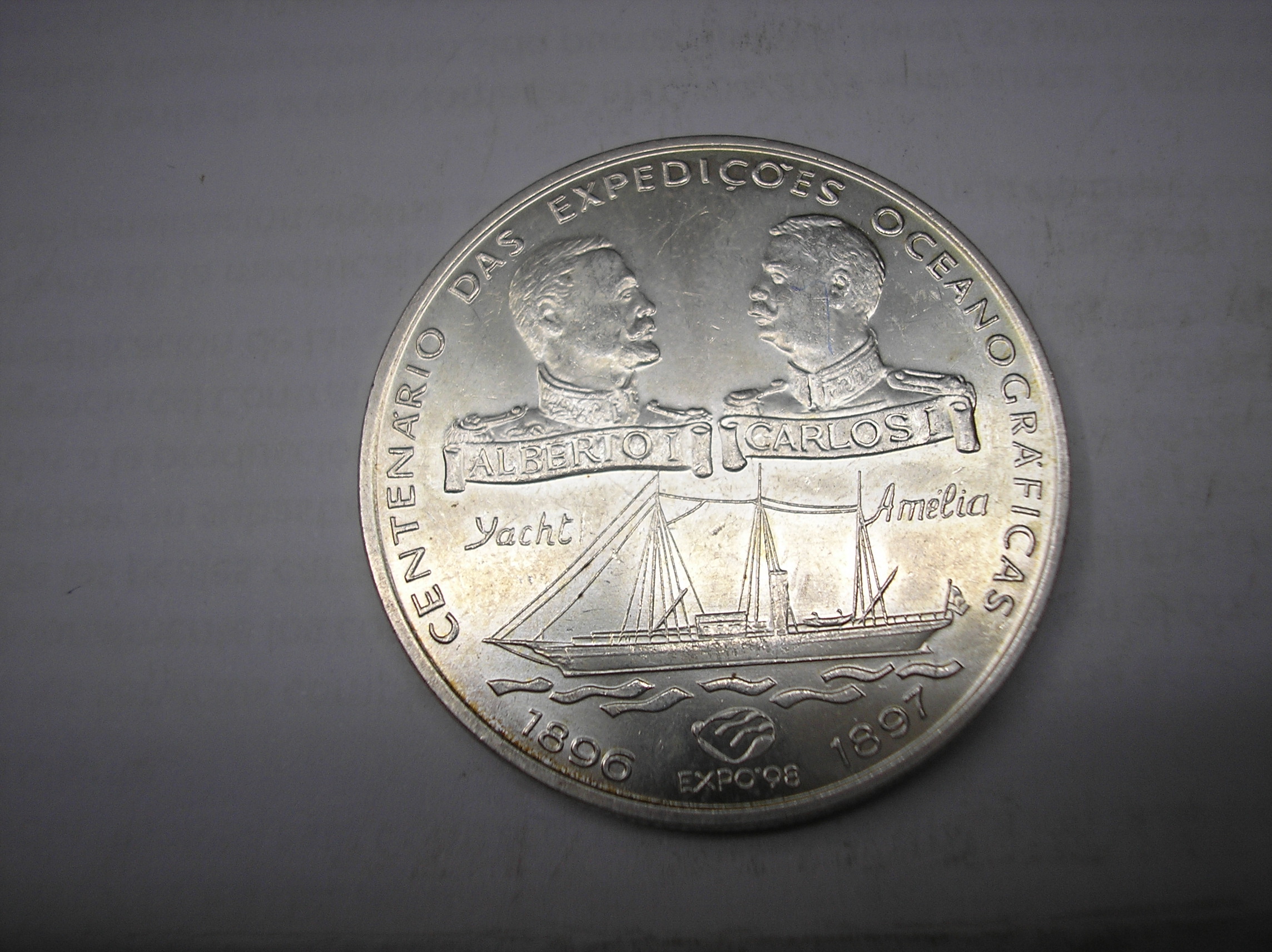 PORTUGAL, 1000 ESCUDOS DE PLATA DE 1997.CENTENARIO