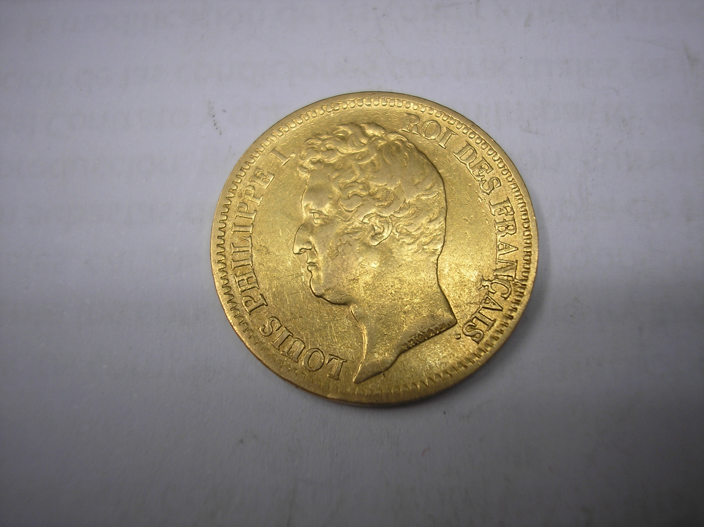 FRANCIA,20 FRANCOS DE ORO DE 1831 A .REY LUIS FELIPE I
