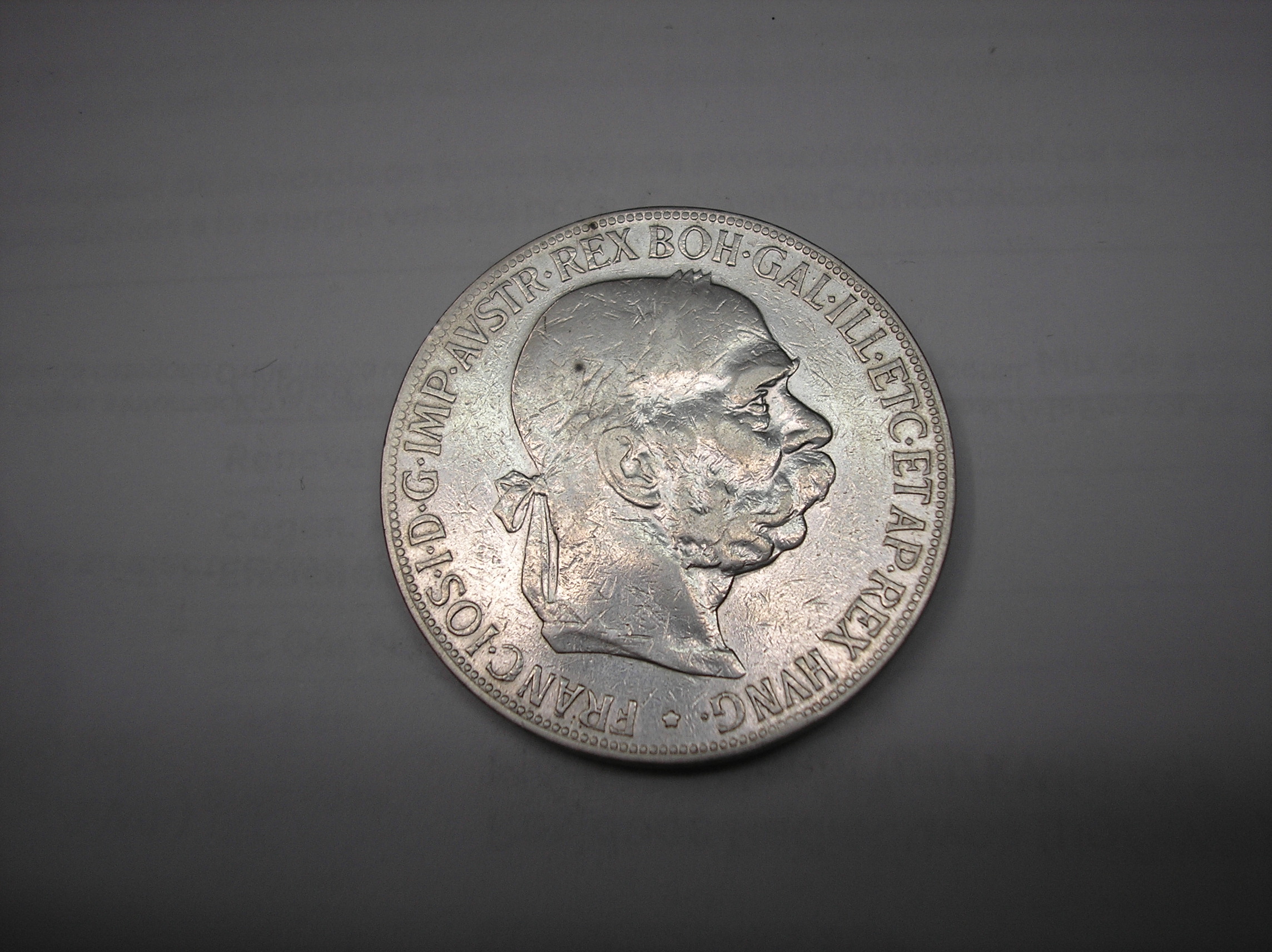 AUSTRIA, 5 CORONAS DE PLATA DE 1900.FRANCISCO JOS� I