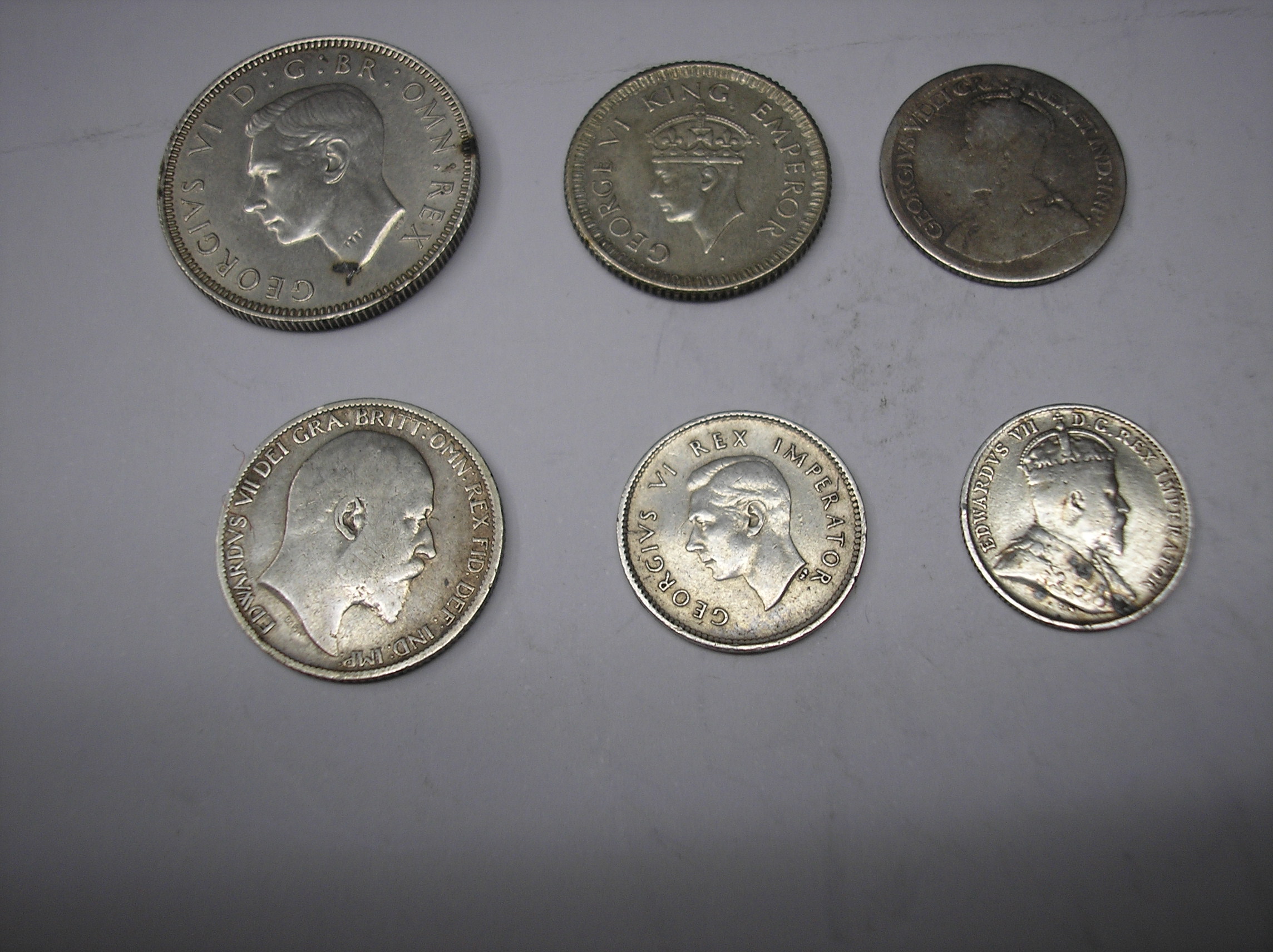 GRAN BRETAÑA 6 MONEDAS DE PLATA DISTITAS