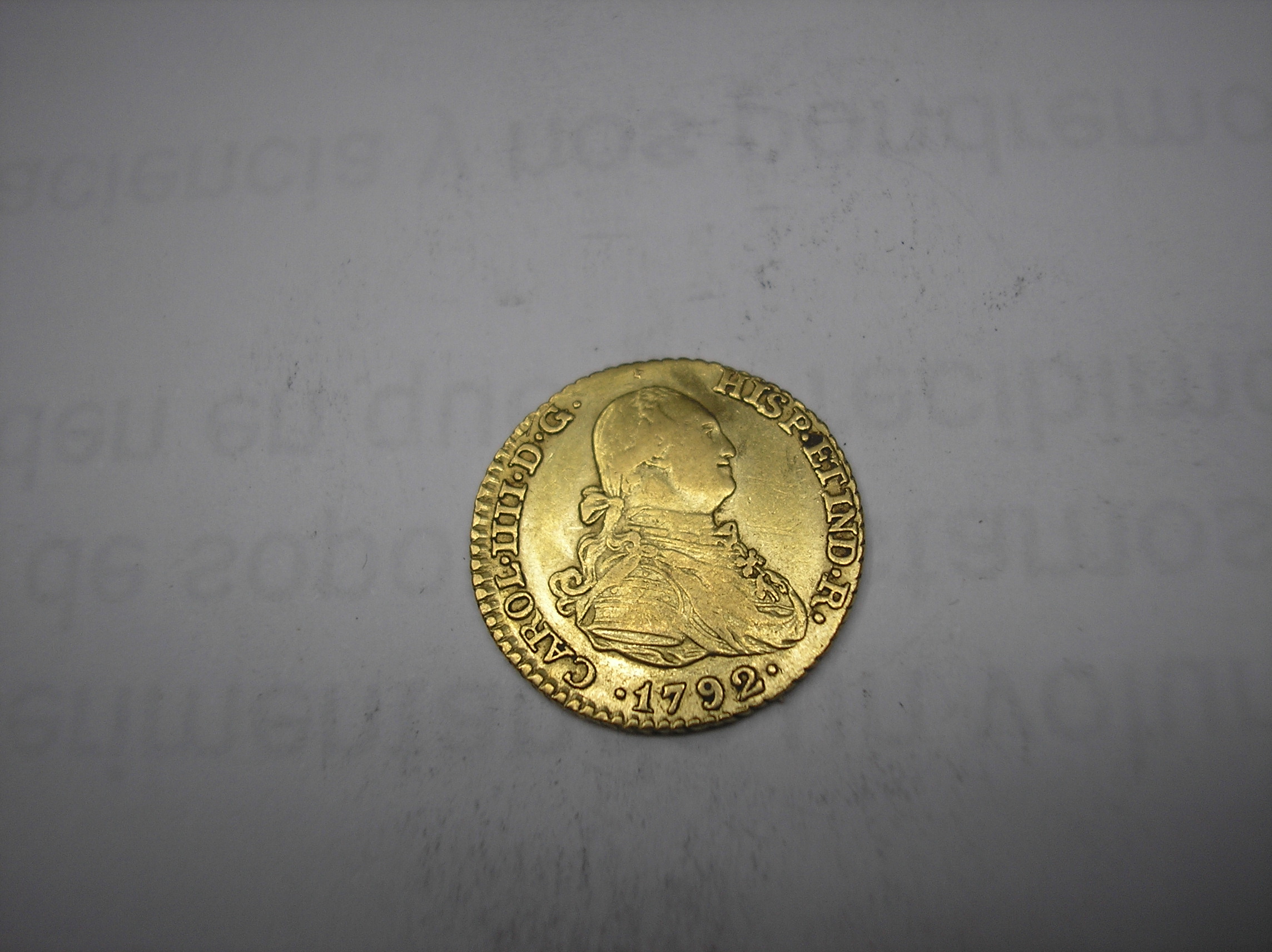 1 ESCUDO DE ORO DE 1792.MADRID.CARLOS IV