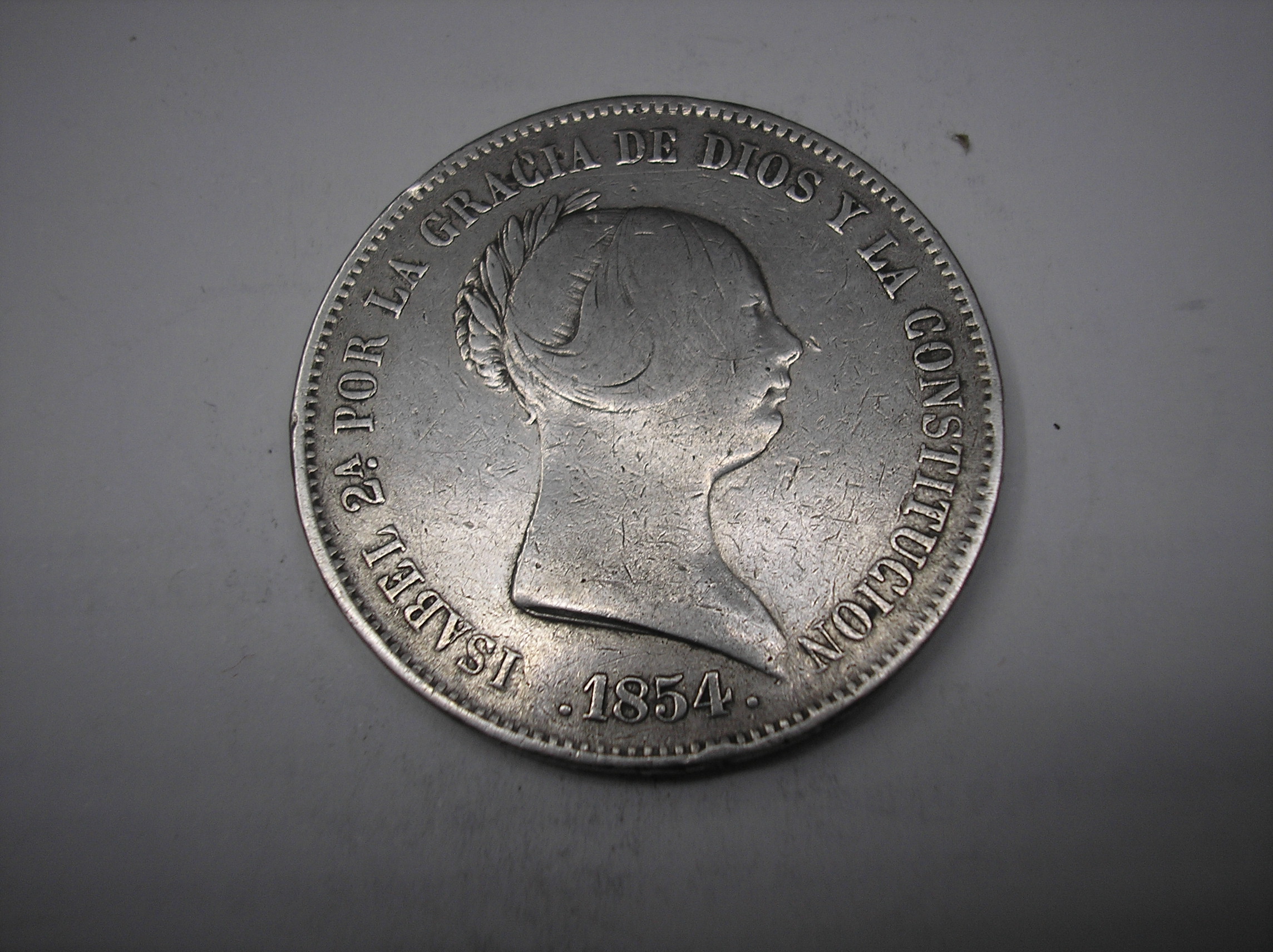 20 REALES DE PLATA DE 1854.MADRID. REINA ISABEL II
